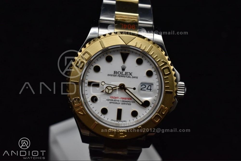 Reliable Yacht-Master 116623 YG Plated GMF Best Edition White Dial on SS YG Bracelet SA 1202