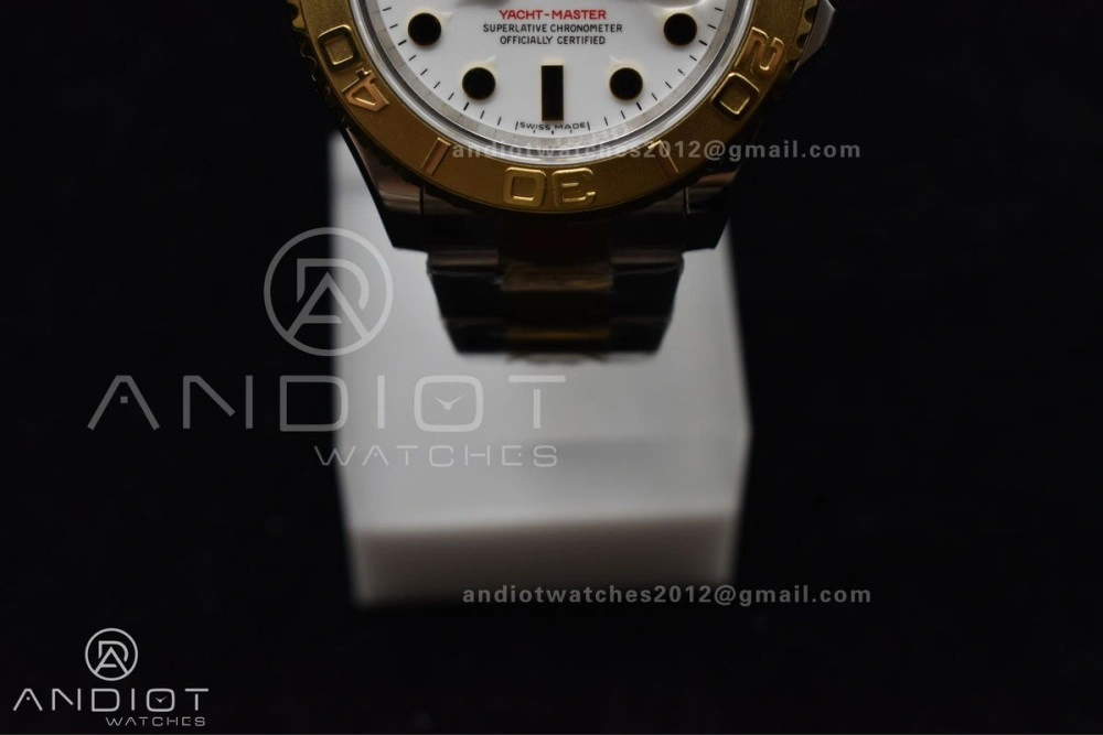 Reliable Yacht-Master 116623 YG Plated GMF Best Edition White Dial on SS YG Bracelet SA 1202