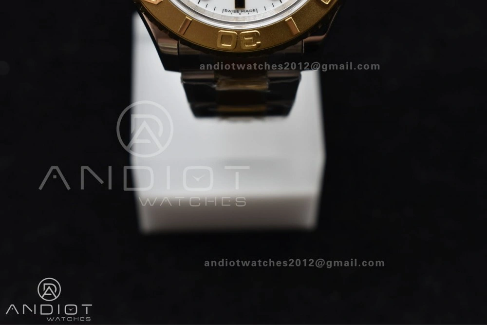 Reliable Yacht-Master 116623 YG Plated GMF Best Edition White Dial on SS YG Bracelet SA 1202