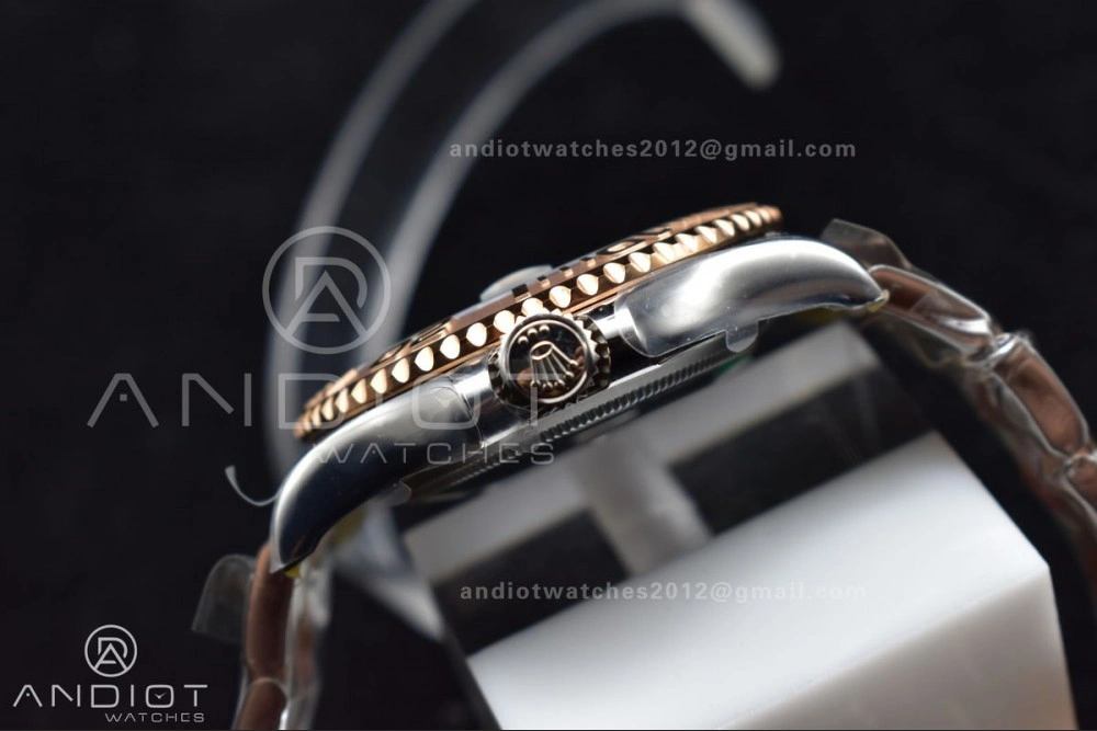 Yacht-Master 126621 Clean 1:1 Best Edition Rose Gold Plated 904L Steel Black Dial On SS Bracelet VR Sophisticated 483