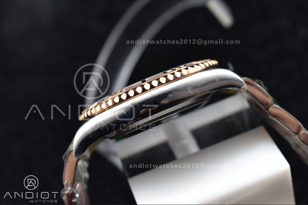 Yacht-Master 126621 Clean 1:1 Best Edition Rose Gold Plated 904L Steel Black Dial On SS Bracelet VR Sophisticated 483