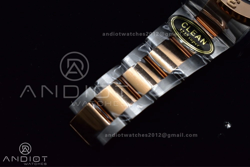 Trendy Yacht-Master 126621 Clean 1:1 Best Edition Rose Gold Plated 904L Steel Brown Dial On SS Bracelet VR 488