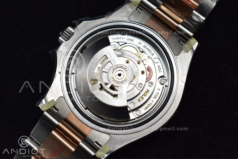 Trendy Yacht-Master 126621 Clean 1:1 Best Edition Rose Gold Plated 904L Steel Brown Dial On SS Bracelet VR 488