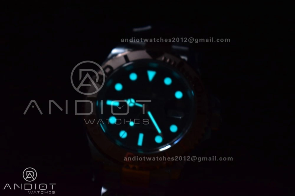 Trendy Yacht-Master 126621 Clean 1:1 Best Edition Rose Gold Plated 904L Steel Brown Dial On SS Bracelet VR 488