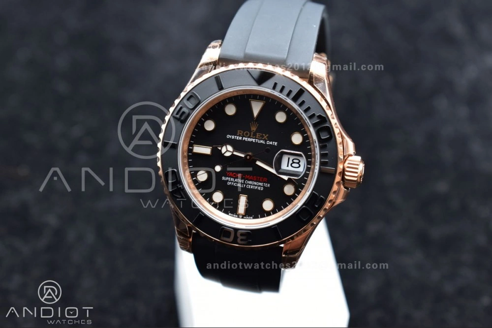 Yacht-Master 126655 VSF 1:1 Best Edition Black Ceramic Bezel on Oysterflex Rubber Strap VS TimelessDesign 1220