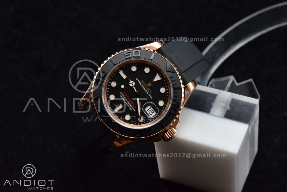 Yacht-Master 126655 VSF 1:1 Best Edition Black Ceramic Bezel on Oysterflex Rubber Strap VS TimelessDesign 1220