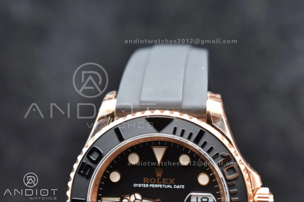 Yacht-Master 126655 VSF 1:1 Best Edition Black Ceramic Bezel on Oysterflex Rubber Strap VS TimelessDesign 1220