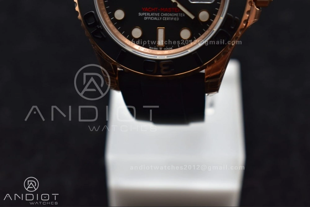 Yacht-Master 126655 VSF 1:1 Best Edition Black Ceramic Bezel on Oysterflex Rubber Strap VS TimelessDesign 1220