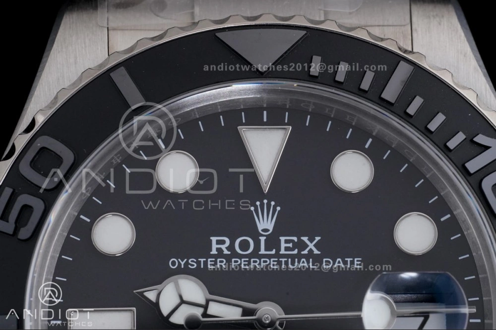 EyeCatching Yacht-Master 226627 Titanium Clean 1:1 Best Edition Black Dial On Titanium Bracelet SH 1206