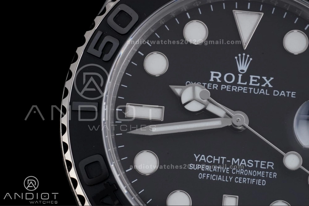 EyeCatching Yacht-Master 226627 Titanium Clean 1:1 Best Edition Black Dial On Titanium Bracelet SH 1206