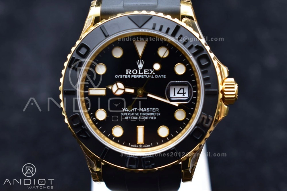 EyeCatching Yacht-Master 42mm 226658 VSF 1:1 Best Edition 3D Black Ceramic Bezel on Black Rubber Strap VS 1224