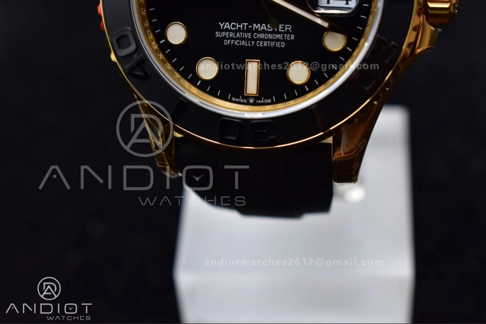 EyeCatching Yacht-Master 42mm 226658 VSF 1:1 Best Edition 3D Black Ceramic Bezel on Black Rubber Strap VS 1224