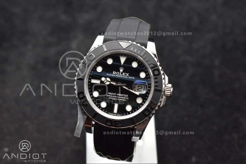 Yacht-Master 42mm 226659 Gold Factory 1:1 Best Edition Ceramic Bezel Falcon's Eye Dial on Oyster flex Strap VR3235 (Tungsten Heavy Version) SmartChoice 1214