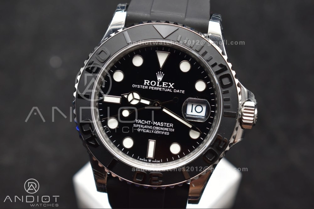 WaterResistant Yacht-Master 42mm 226659 VSF 1:1 Best Edition 3D Black Ceramic Bezel on Oyster flex Strap VS3235 V3 (Gain Weight) 1213
