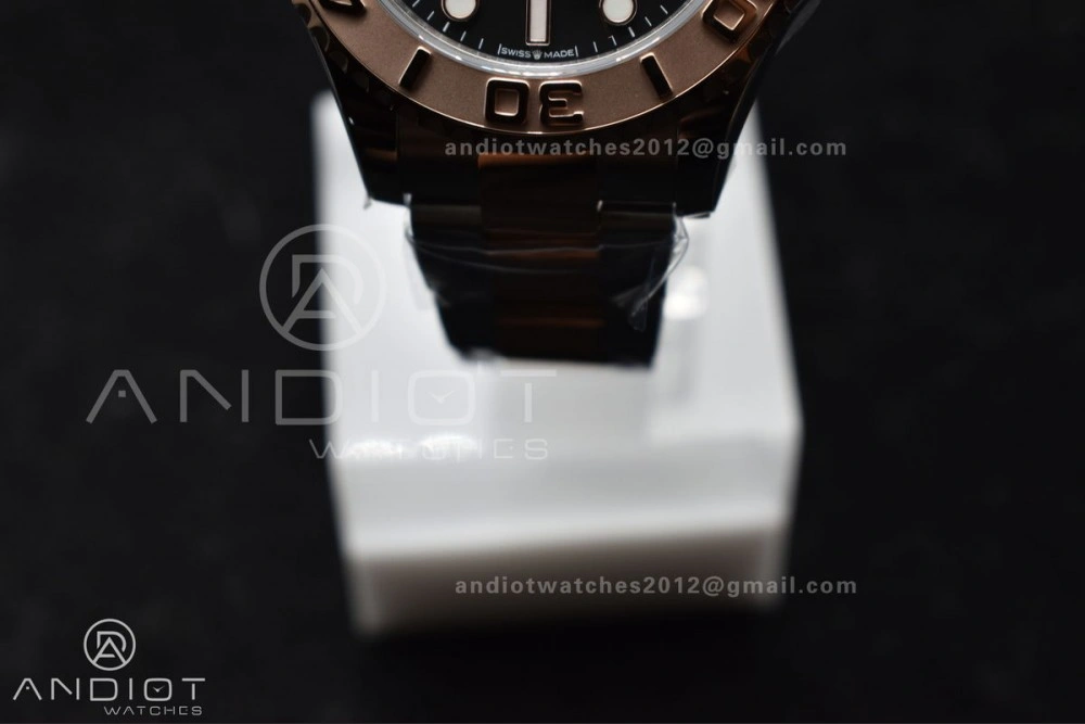 Minimalist Yacht-Master RG 37mm 268621 CVSF 1:1 Best Edition Black Dial 316L SS Case and Bracelet A 1216