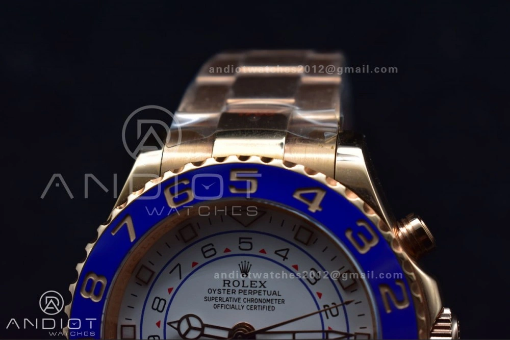 YachtMaster II 116685 RG Blue Ceramic GMF 1:1 Best Edition on RG Bracelet A TopPick 1223