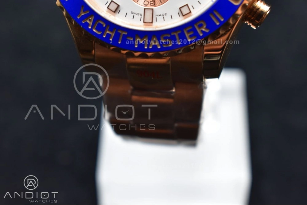 YachtMaster II 116685 RG Blue Ceramic GMF 1:1 Best Edition on RG Bracelet A TopPick 1223